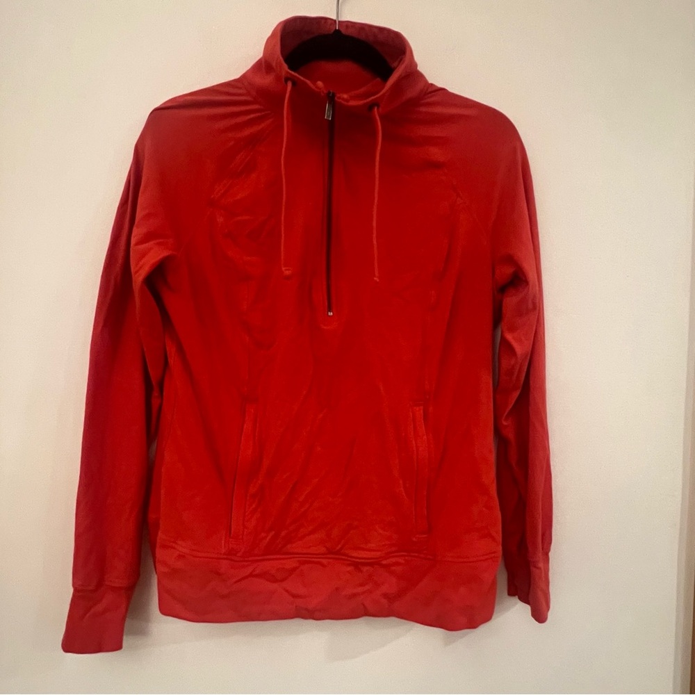 Coolibar sz small Annette 1/2 zip UPF 50+ Bright Red Sun Protection long sleeve